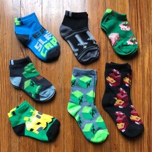 15 New Minecraft toddler socks